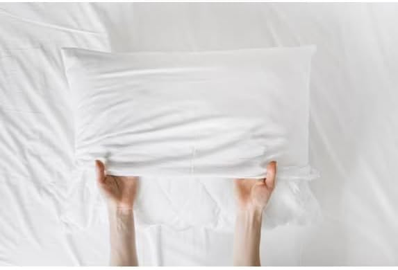 Cotton-Poly Blend Pillowcases – Soft, Durable & Breathable Standard 42"x34" Covers for Home, Airbnb & Hotel Use (6)