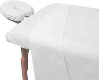 T-180 White Draw Sheets – Cotton-Polyester Blend, Easy to Wash, Commercial Quality for Healthcare & Hospitality (6, 54x72)