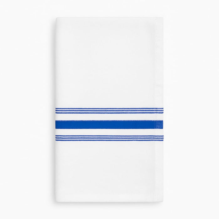 French Stripe Bistro Napkins 18”x22” – Durable, Wrinkle-Resistant & Easy Care – Ideal for Quality Restaurants (12, Black Stripe) — Blue Stripe