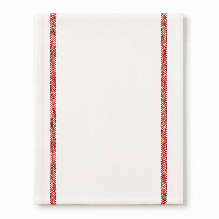 15x26 Kitchen Towels – Blue Center Stripe & Red Side Stripes – 100% Cotton, Soft, Absorbent & Durable – Ideal for Bulk Use (12, Blue Stripe) — Red Stripe