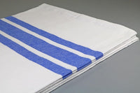 Premium Collection 70x90 Hospital Bath Blanket – White with Blue Stripe Cotton Blend 2 lb – Soft, Absorbent & Long-Lasting Medical Blanket for Hospital (2)