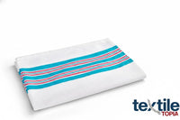 Baby Receiving Blankets 30 x 40 – White with Pink & Blue Stripes – 100% Cotton Flannel Soft Swaddle Blankets for Newborns, Hospitals (6)