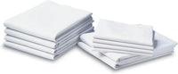 T-180 White Draw Sheets – Cotton-Polyester Blend, Easy to Wash, Commercial Quality for Healthcare & Hospitality (6, 54x72)