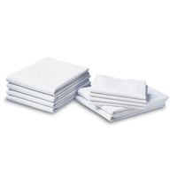 T-180 White Draw Sheets – Cotton-Polyester Blend, Easy to Wash, Commercial Quality for Healthcare & Hospitality (6, 54x72)