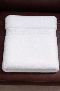 Lux Collection 27 x 54 Luxury Bath Towels – 550 GSM Plush Cotton Towels, Soft, Highly Absorbent & Quick Dry – Premium Towels for Hotels, Airbnbs & Home Use – White (4 Pack)
