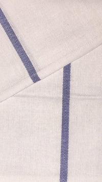 15x26 Kitchen Towels – Blue Center Stripe & Red Side Stripes – 100% Cotton, Soft, Absorbent & Durable – Ideal for Bulk Use (12, Blue Stripe)