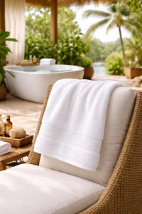 Lux Collection 8-Piece Luxury Towel Set, 100% Ring Spun Cotton, 400 GSM, White, Super Absorbent, Quick-Dry, 2 Bath, 2 Hand, 4 Washcloths