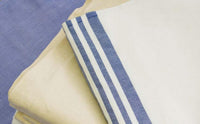 Premium Collection 70x90 Hospital Bath Blanket – White with Blue Stripe Cotton Blend 2 lb – Soft, Absorbent & Long-Lasting Medical Blanket for Hospital (2)