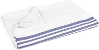 Premium Collection 70x90 Hospital Bath Blanket – White with Blue Stripe Cotton Blend 2 lb – Soft, Absorbent & Long-Lasting Medical Blanket for Hospital (2)
