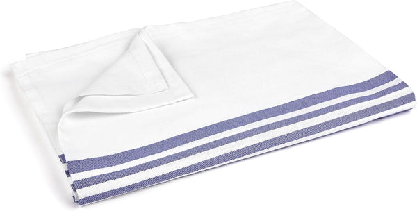 Premium Collection 70x90 Hospital Bath Blanket – White with Blue Stripe Cotton Blend 2 lb – Soft, Absorbent & Long-Lasting Medical Blanket for Hospital (2)